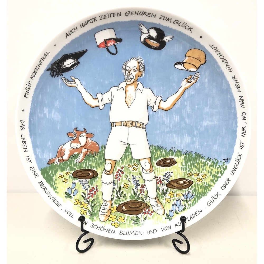 Rosenthal Teller‎ Satire von Ernst Maria Lang Collectible Plate Numbered Germany